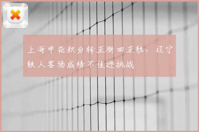 上海申花积分转正渐回正轨,辽宁铁人客场成绩不佳迎挑战